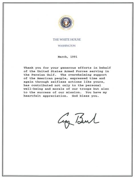 Bush Letter